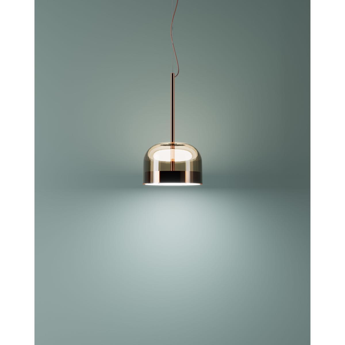 Equatore small Pendant - / LED - Glass - Ø 24 cm by Fontana Arte Brown/Copper – image 2