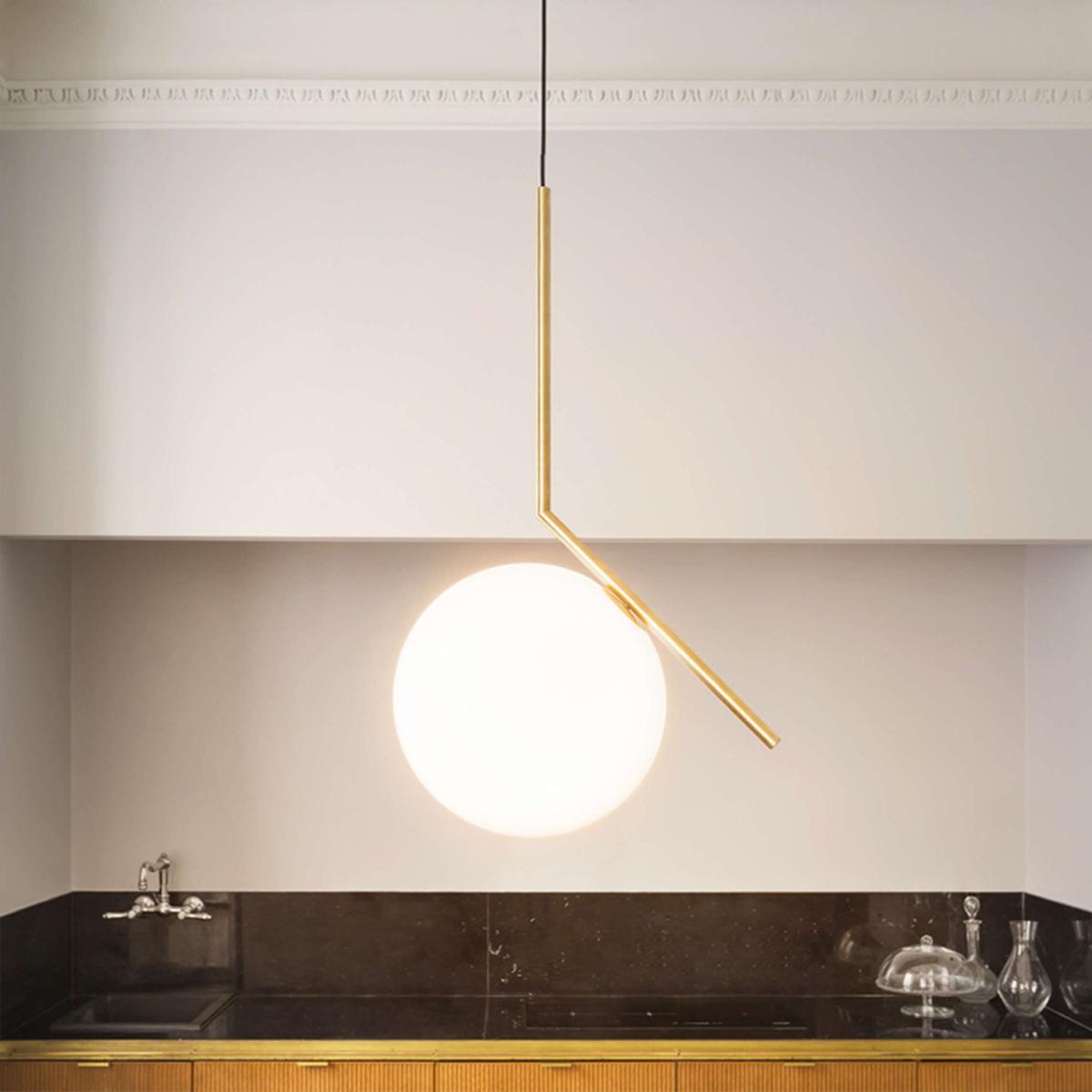 IC S3 Pendant glass gold / Ø 45 x H 102 - Michael Anastassiades, 2014 - Flos – image 2