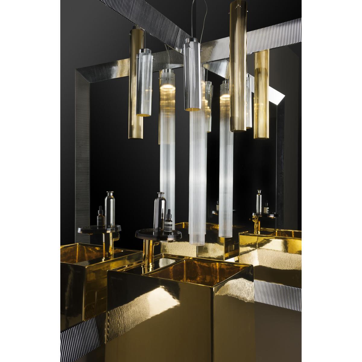 Rifly Pendant - H 90 cm by Kartell Grey/Silver/Metal – image 3