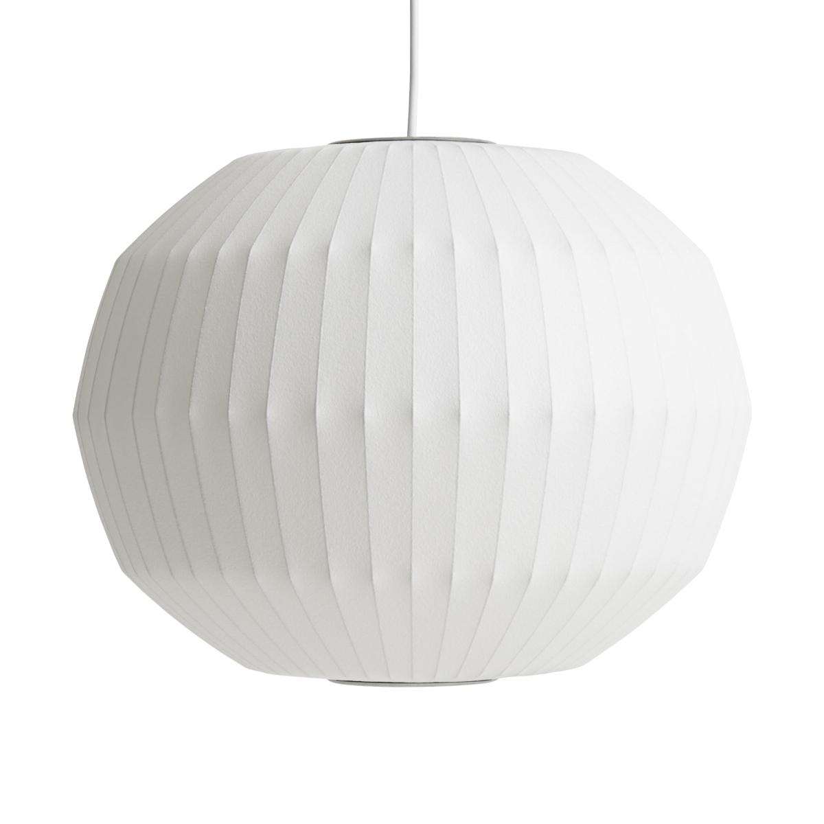 Bubble Angled Sphere Pendant textile white / Medium - Ø 49.5 x H 38.5 cm - Hay – image 1