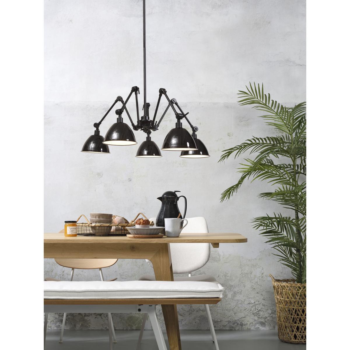 Amsterdam Pendant - / 5 metal lampshades - Ø 160 cm by It's about Romi Black – image 3