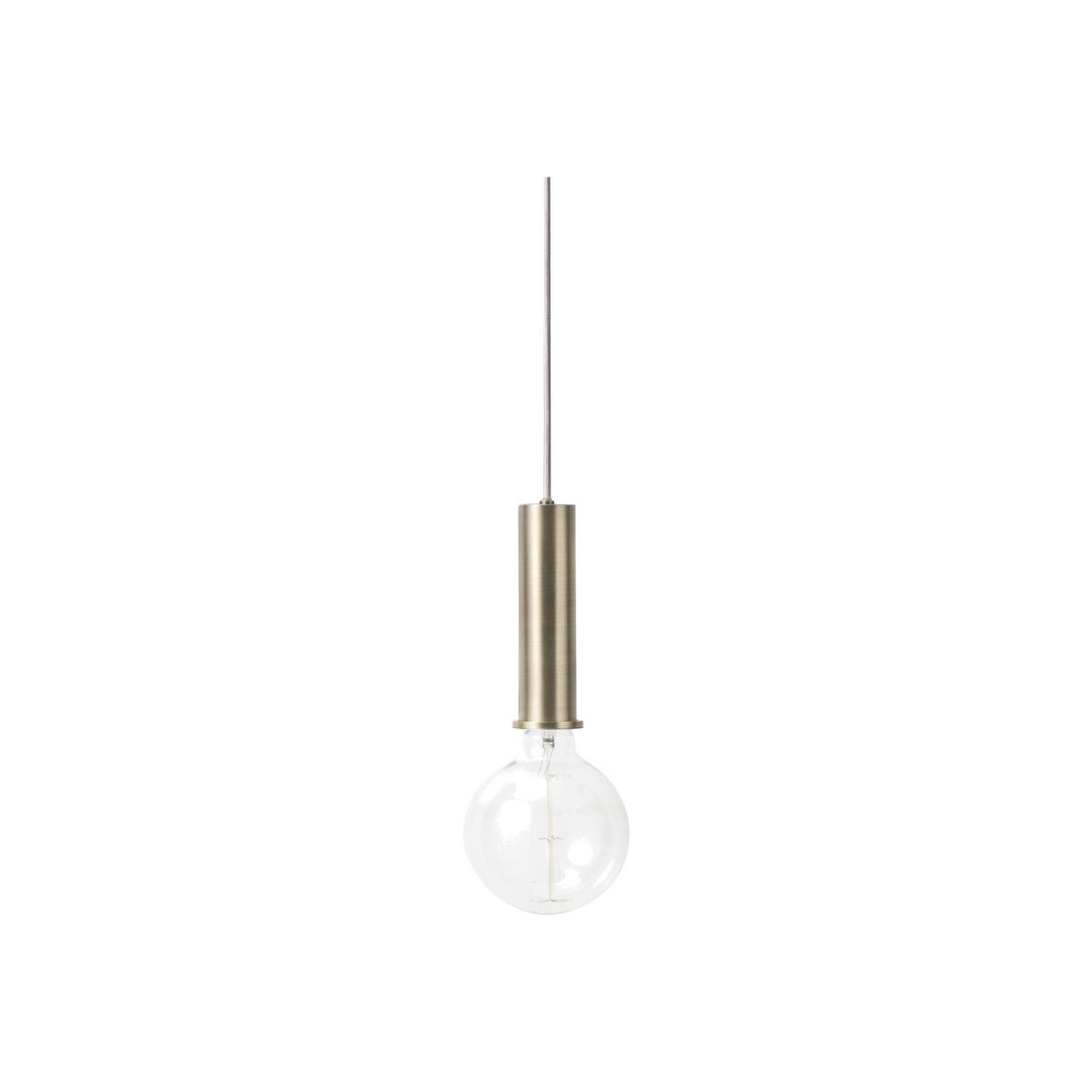 Socket High Pendant - Set wire + socket + canopy by Ferm Living Gold/Metal – image 1