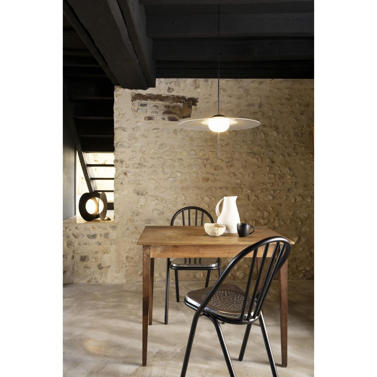 Mono L600 Pendant - / LED - Ø 60 cm / Adjustable by DCW éditions Grey/Black – image 3