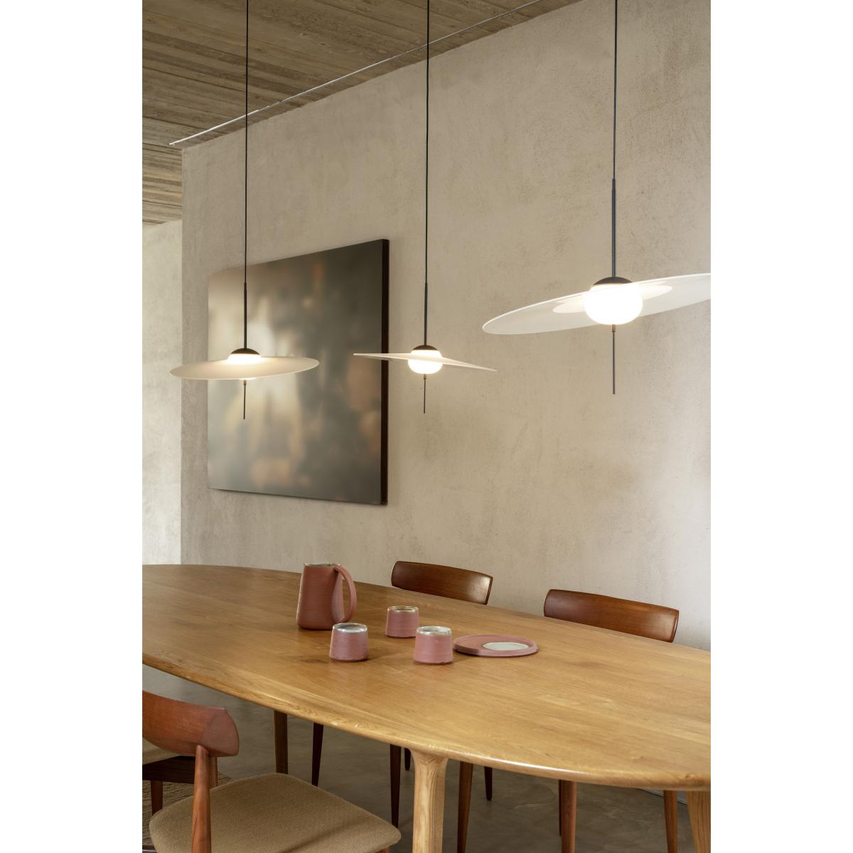 Mono L600 Pendant - / LED - Ø 60 cm / Adjustable by DCW éditions Grey/Black – image 4