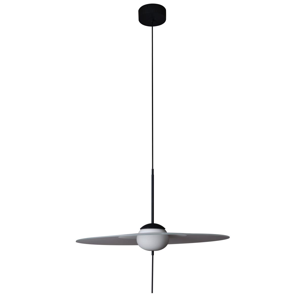 Mono L600 Pendant - / LED - Ø 60 cm / Adjustable by DCW éditions Grey/Black – image 7