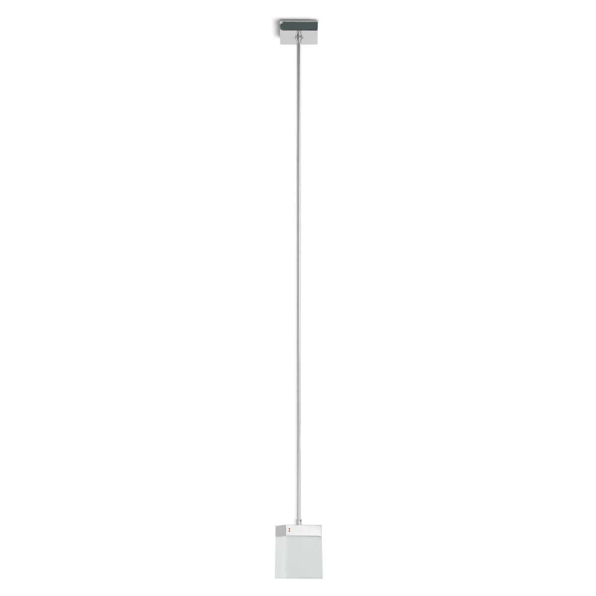 Cubetto - White Glass Pendant - 1 element by Fabbian White – image 2