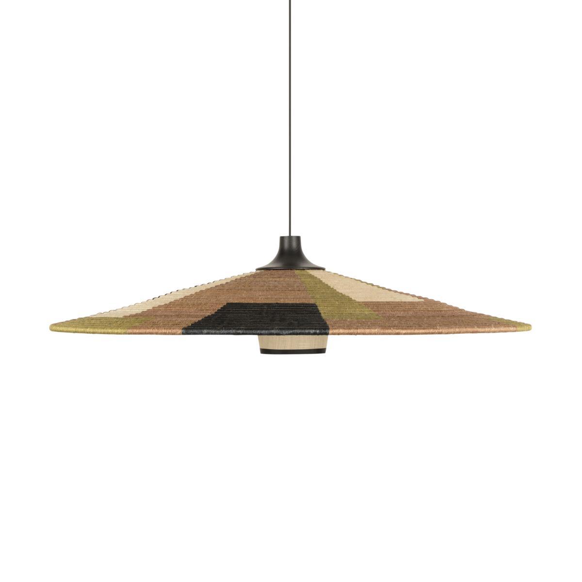 Parrot XL Pendant - / Ø 100 x H 24 cm - Hand-braided abaca by Forestier Multicoloured/Brown – image 6