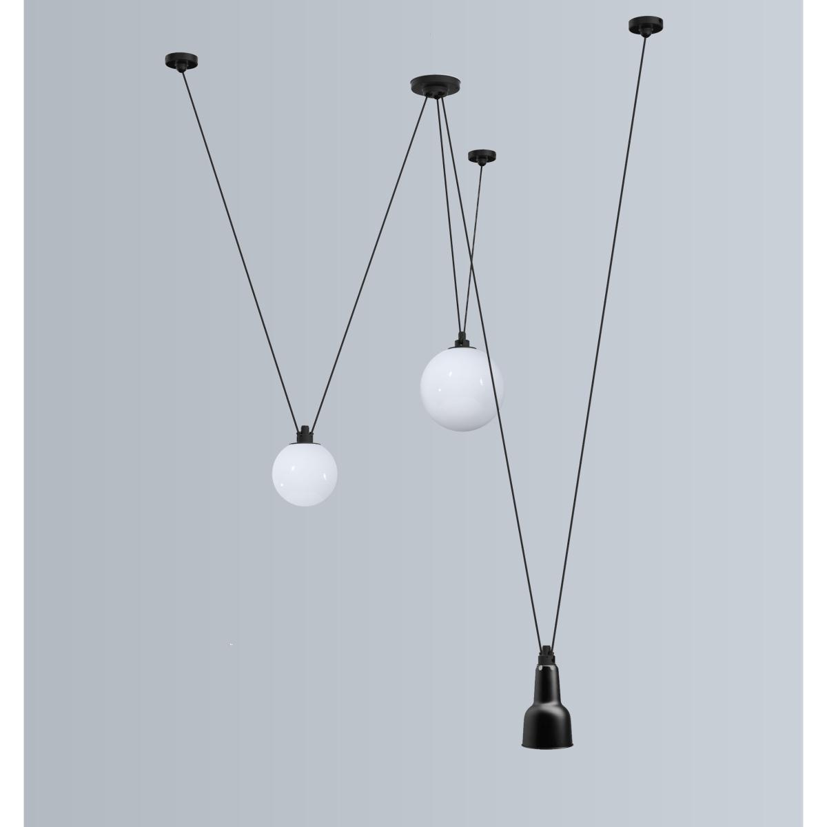 Acrobate N°325 Pendant - / Lampes Gras - 3 glass shades Ø 25 cm by DCW éditions White – image 2
