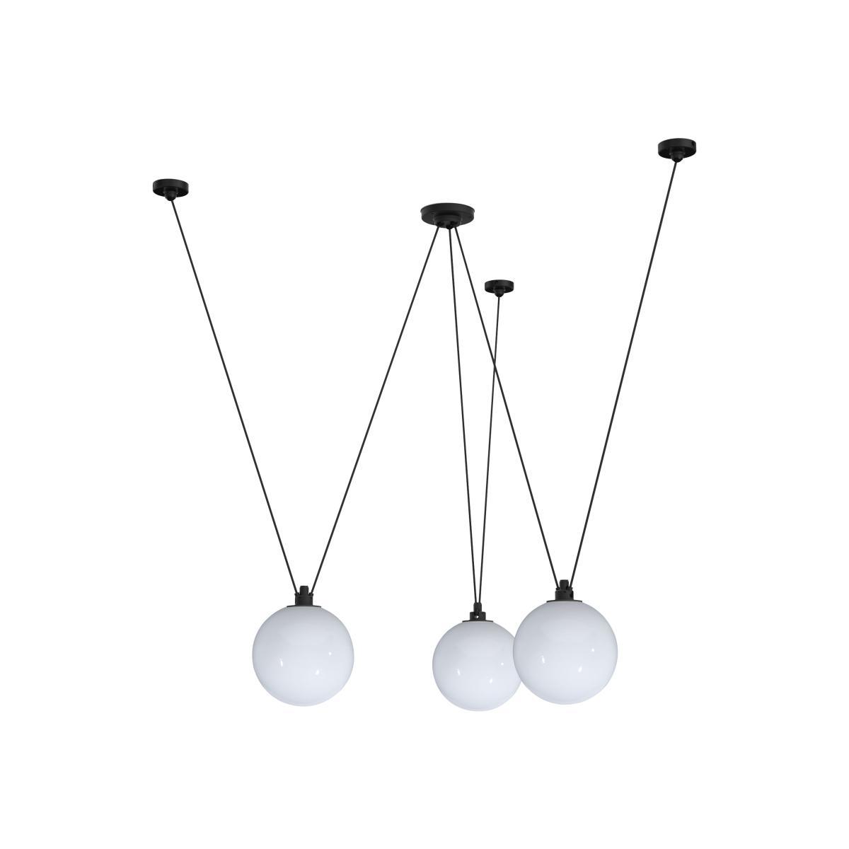 Acrobate N°325 Pendant - / Lampes Gras - 3 glass shades Ø 25 cm by DCW éditions White – image 1