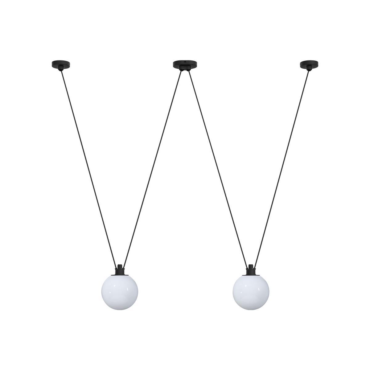 Acrobate N°324 Pendant - / Lampes Gras - 2 glass shades Ø 17 cm by DCW éditions White – image 1