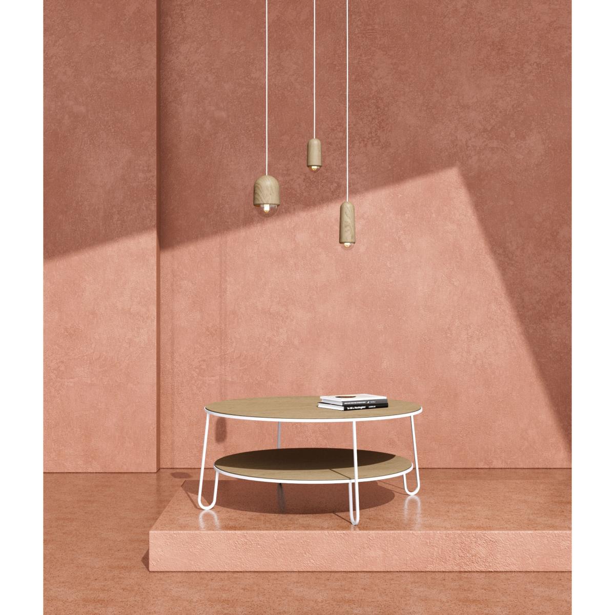 Luce Long Pendant - / Oak - Ø 6 x H 19 cm by Hartô Black – image 2
