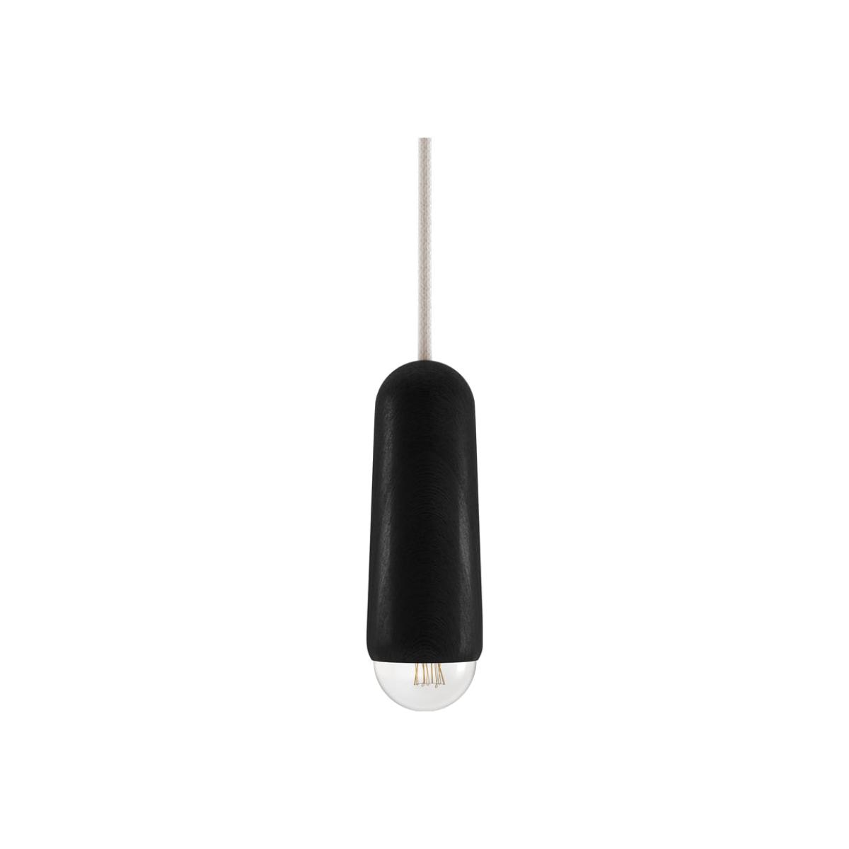 Luce Long Pendant - / Oak - Ø 6 x H 19 cm by Hartô Black – image 1
