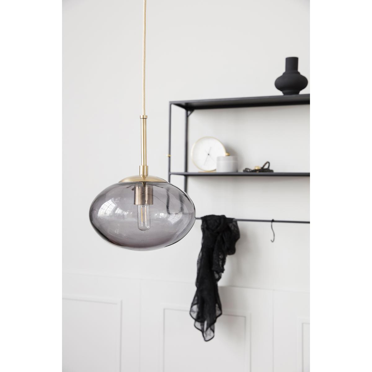 Opal Pendant - / Glass - Ø 22 cm by House Doctor Grey/Gold/Metal – image 2