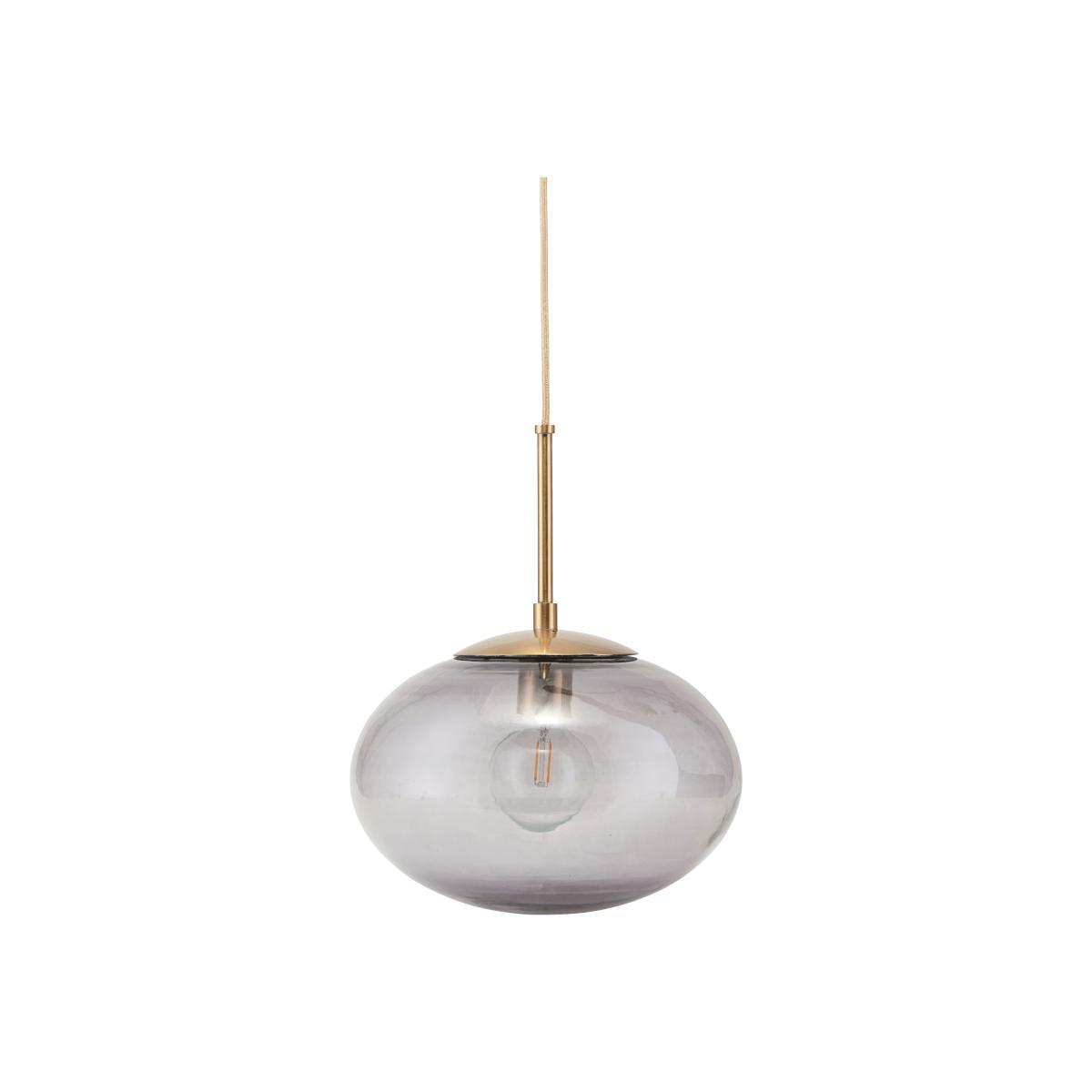 Opal Pendant - / Glass - Ø 22 cm by House Doctor Grey/Gold/Metal – image 1