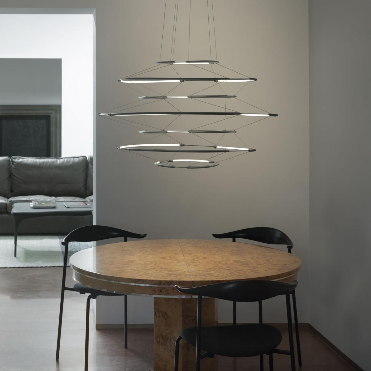 Drop 7 Pendant metal black / Ø 90 x H 50 cm - Nemo – image 3