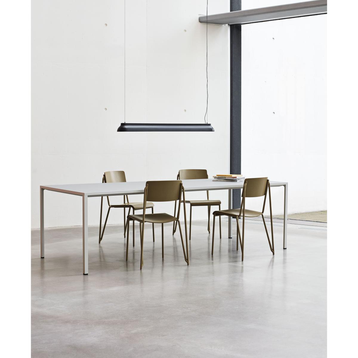 PC Linear Pendant - / LED - L 120 cm / Aluminium by Hay Black – image 6