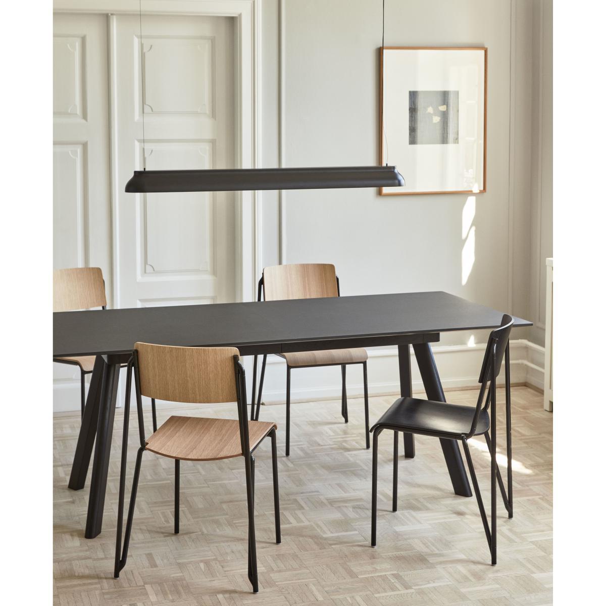 PC Linear Pendant - / LED - L 120 cm / Aluminium by Hay Black – image 8