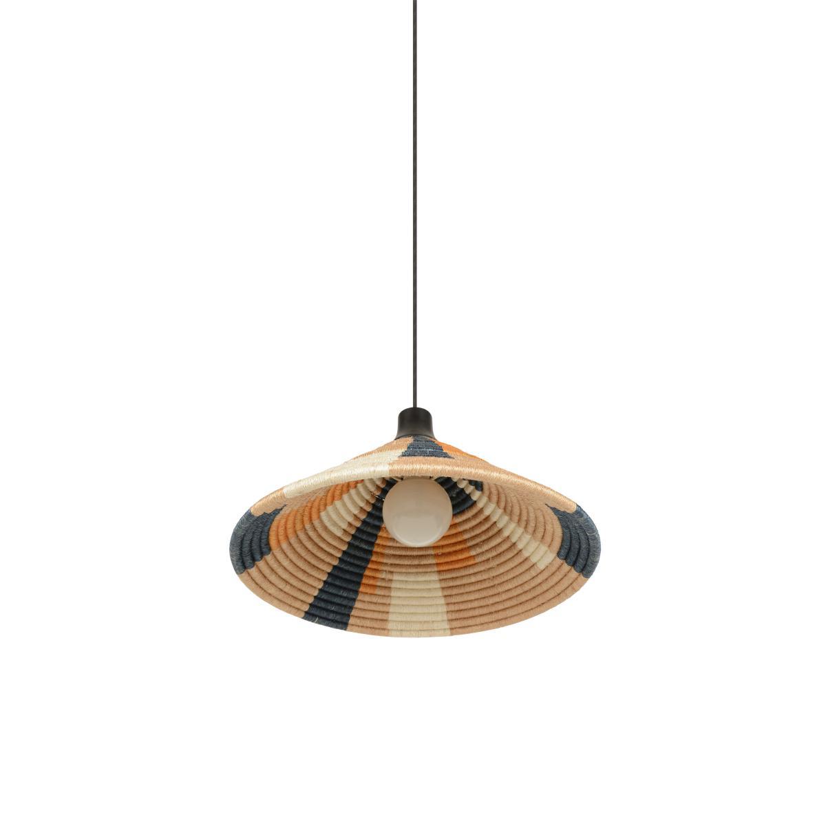 Parrot S Pendant - / Ø 40 x H 22 cm - Hand-braided abaca by Forestier Multicoloured/Beige – image 6