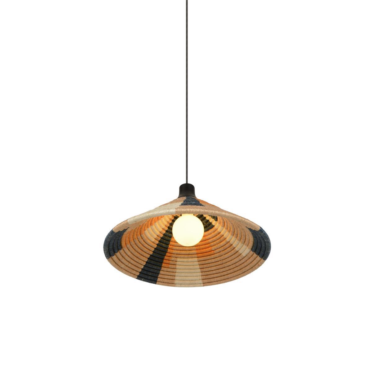 Parrot S Pendant - / Ø 40 x H 22 cm - Hand-braided abaca by Forestier Multicoloured/Beige – image 7