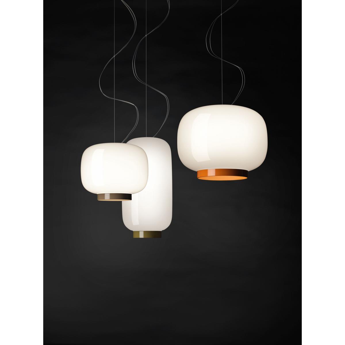 Chouchin Reverse n°3 Pendant - Ø 30 cm x H 25 cm by Foscarini White/Grey – image 2