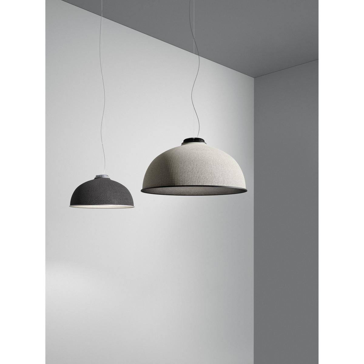 Farel LED Acoustic suspension - / Fabric by Luceplan Grey – image 2