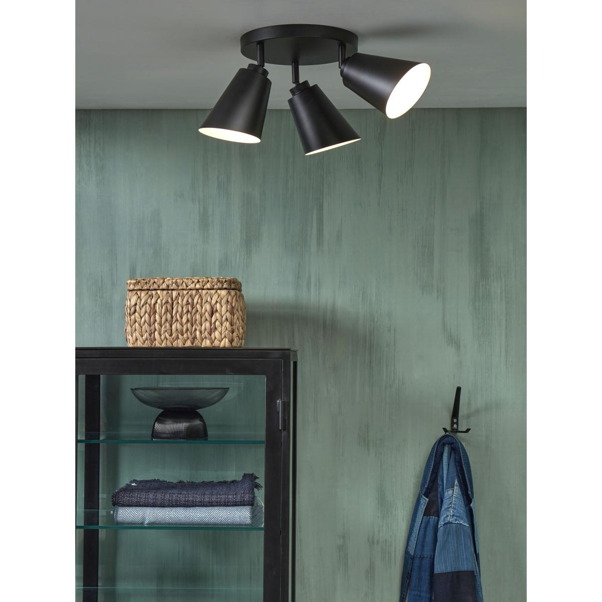 Bremen Ceiling light - / 3 adjustable spotlights - Round Ø 30 cm by It's about Romi Black – image 4