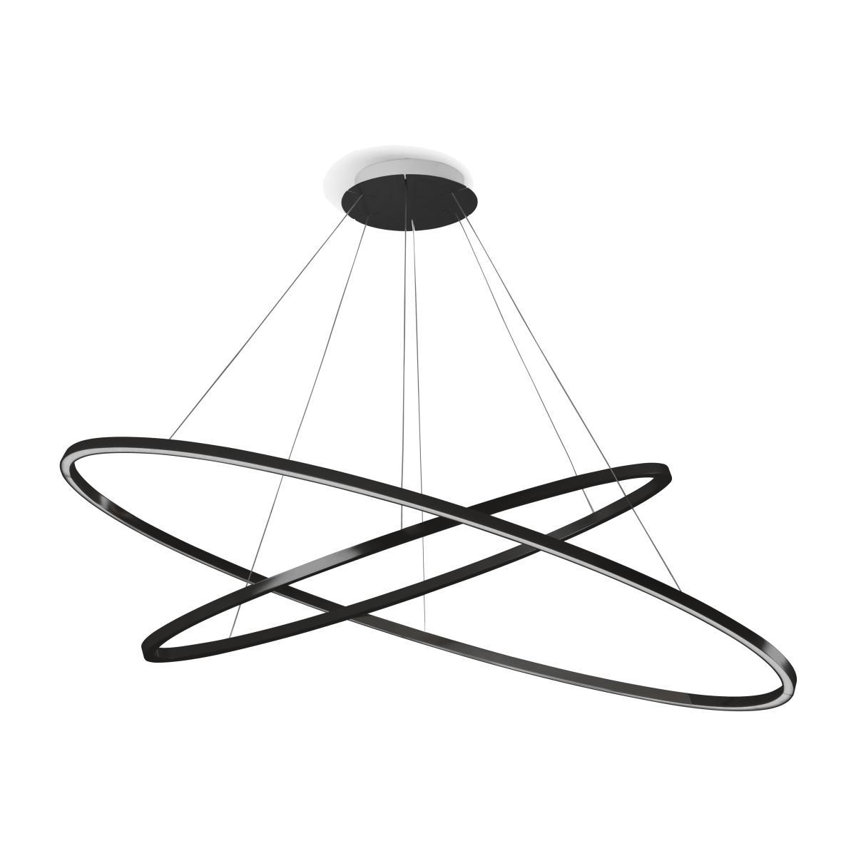 Ellisse Double LED Pendant - / Ø 135 cm by Nemo Black