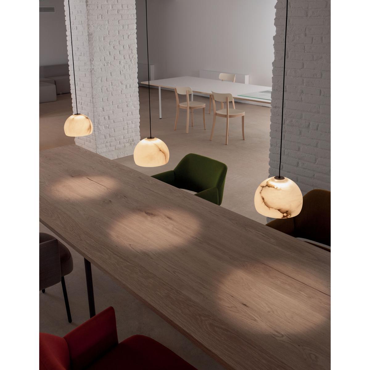 Neil XL Pendant - / LED - Ø 25 cm - Alabaster by Carpyen White – image 4