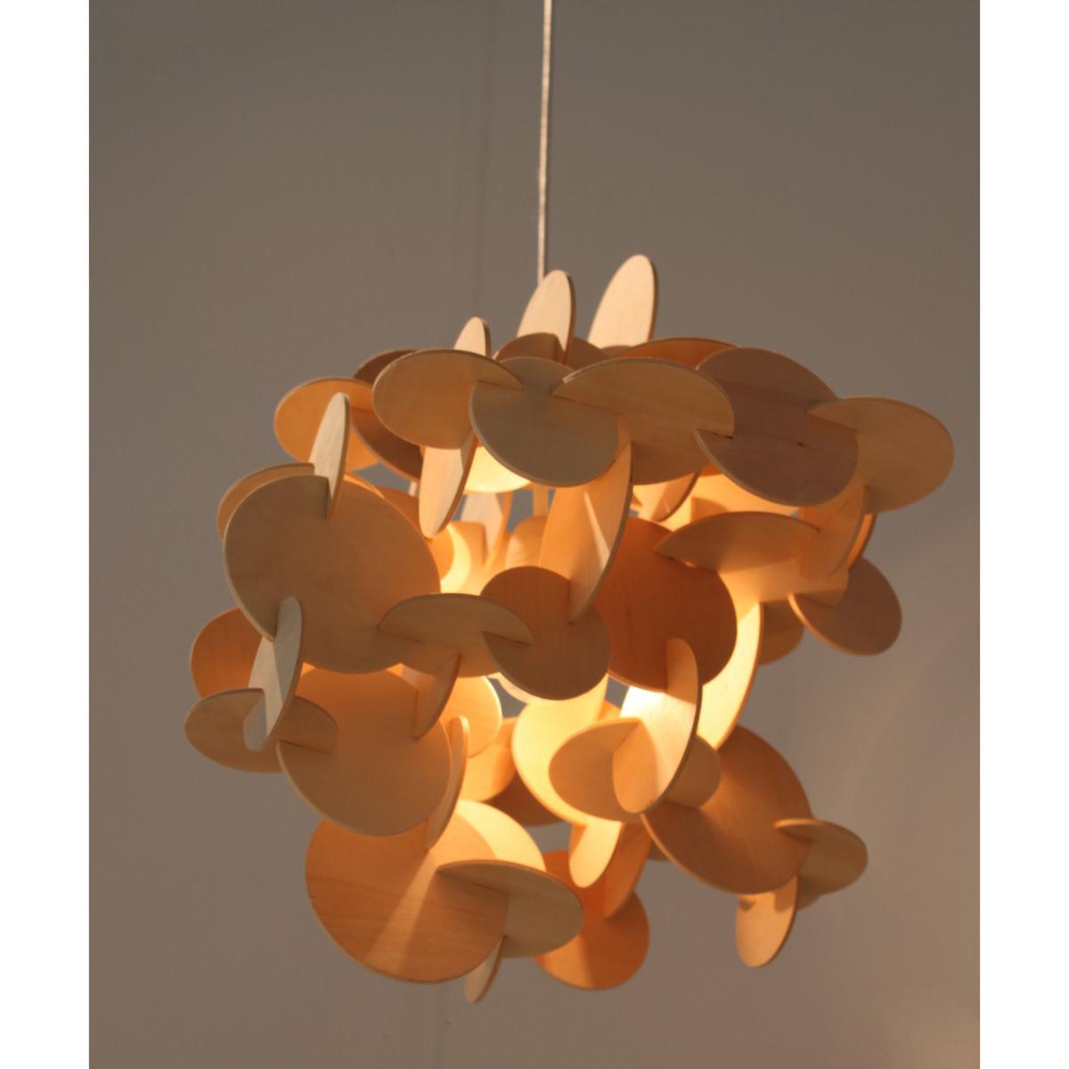 Bau Small Pendant - H 43 cm by Normann Copenhagen Natural wood – image 3