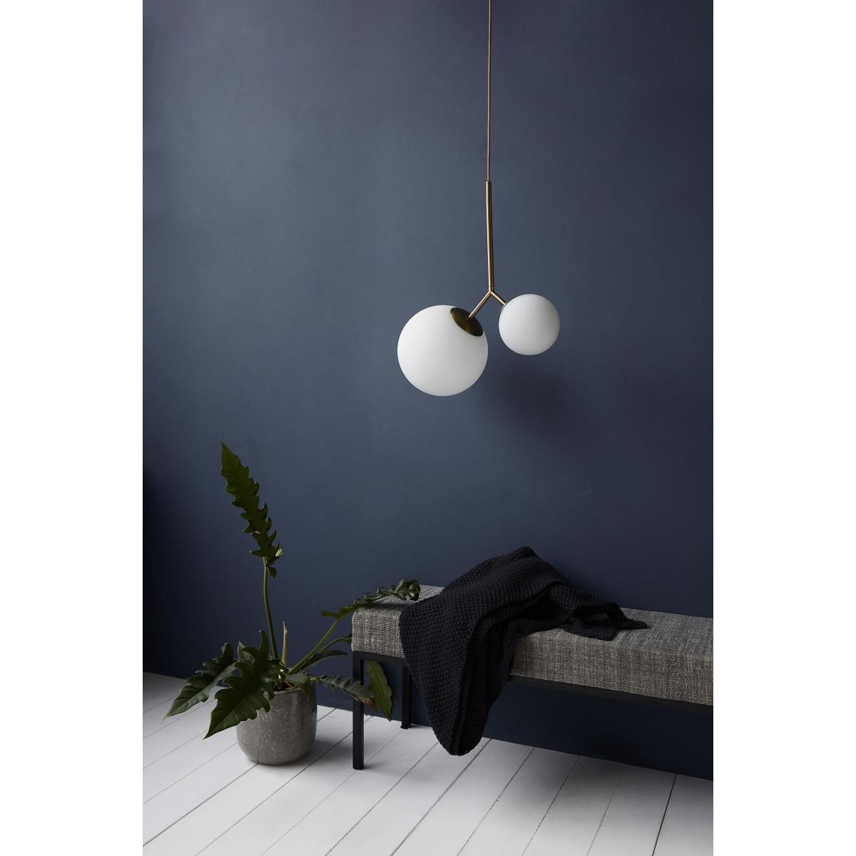Twice Pendant - / Glass - H 70 cm by House Doctor White/Gold – image 2