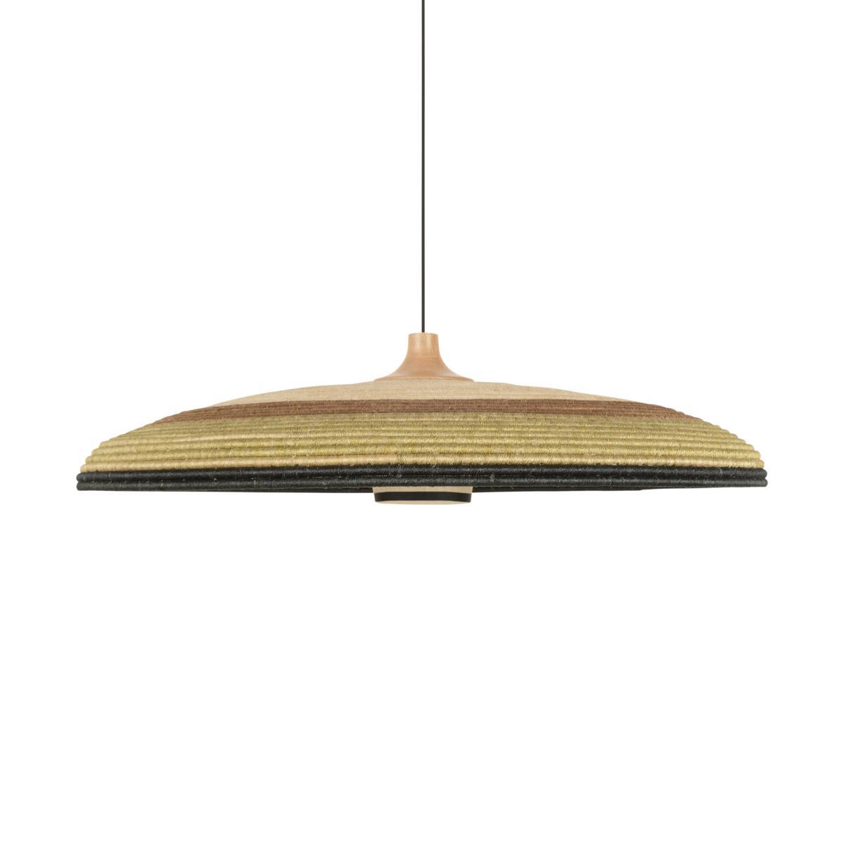 Grass XL Pendant - / Ø 100 x H 24 cm - Hand-braided abaca by Forestier Multicoloured/Green – image 7