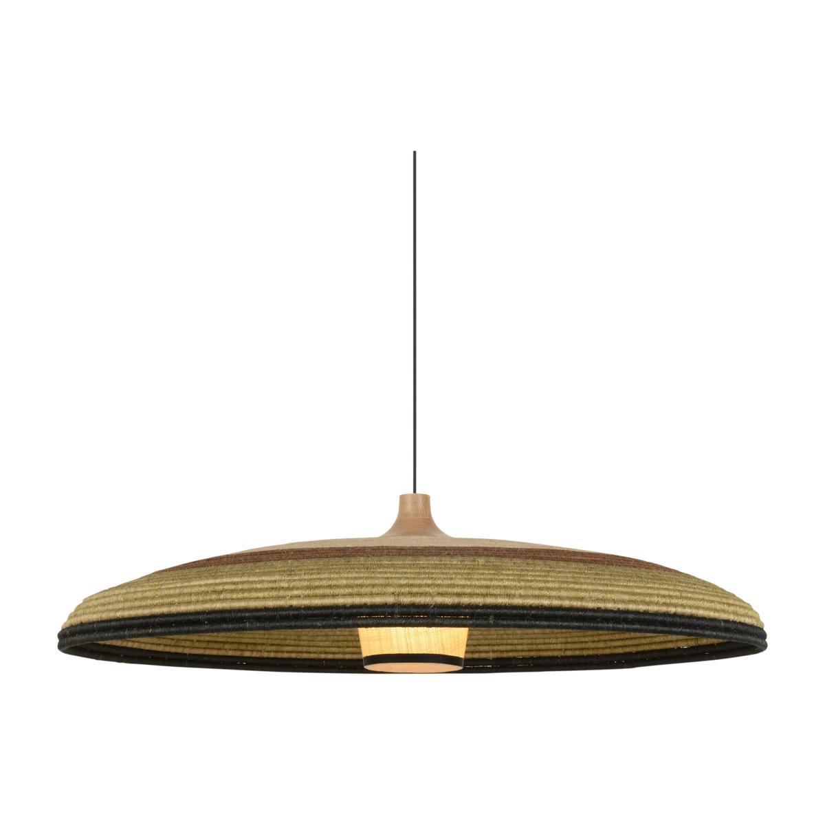 Grass XL Pendant - / Ø 100 x H 24 cm - Hand-braided abaca by Forestier Multicoloured/Green – image 1