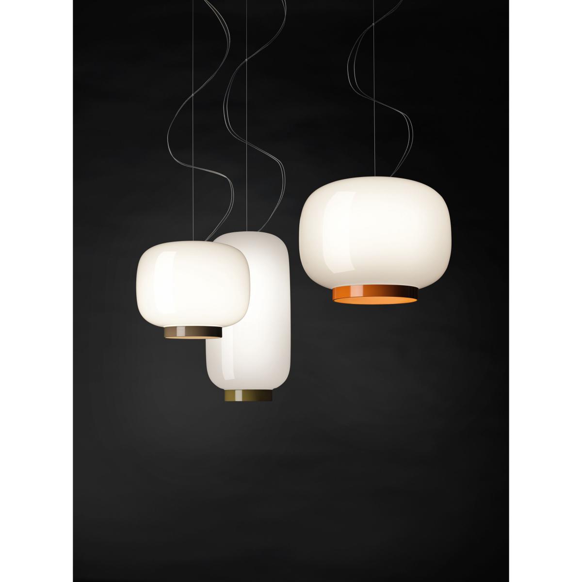 Chouchin Reverse n°2 Pendant - Ø 22 cm x H 43 cm by Foscarini White/Green – image 2