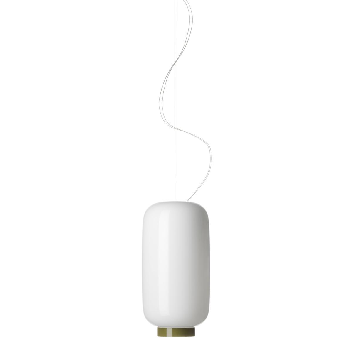 Chouchin Reverse n°2 Pendant - Ø 22 cm x H 43 cm by Foscarini White/Green – image 3
