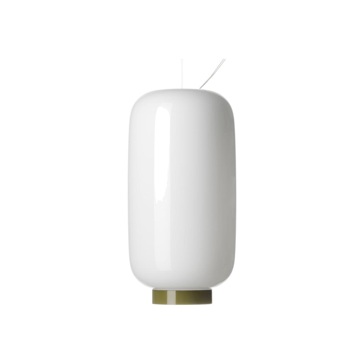 Chouchin Reverse n°2 Pendant - Ø 22 cm x H 43 cm by Foscarini White/Green – image 1