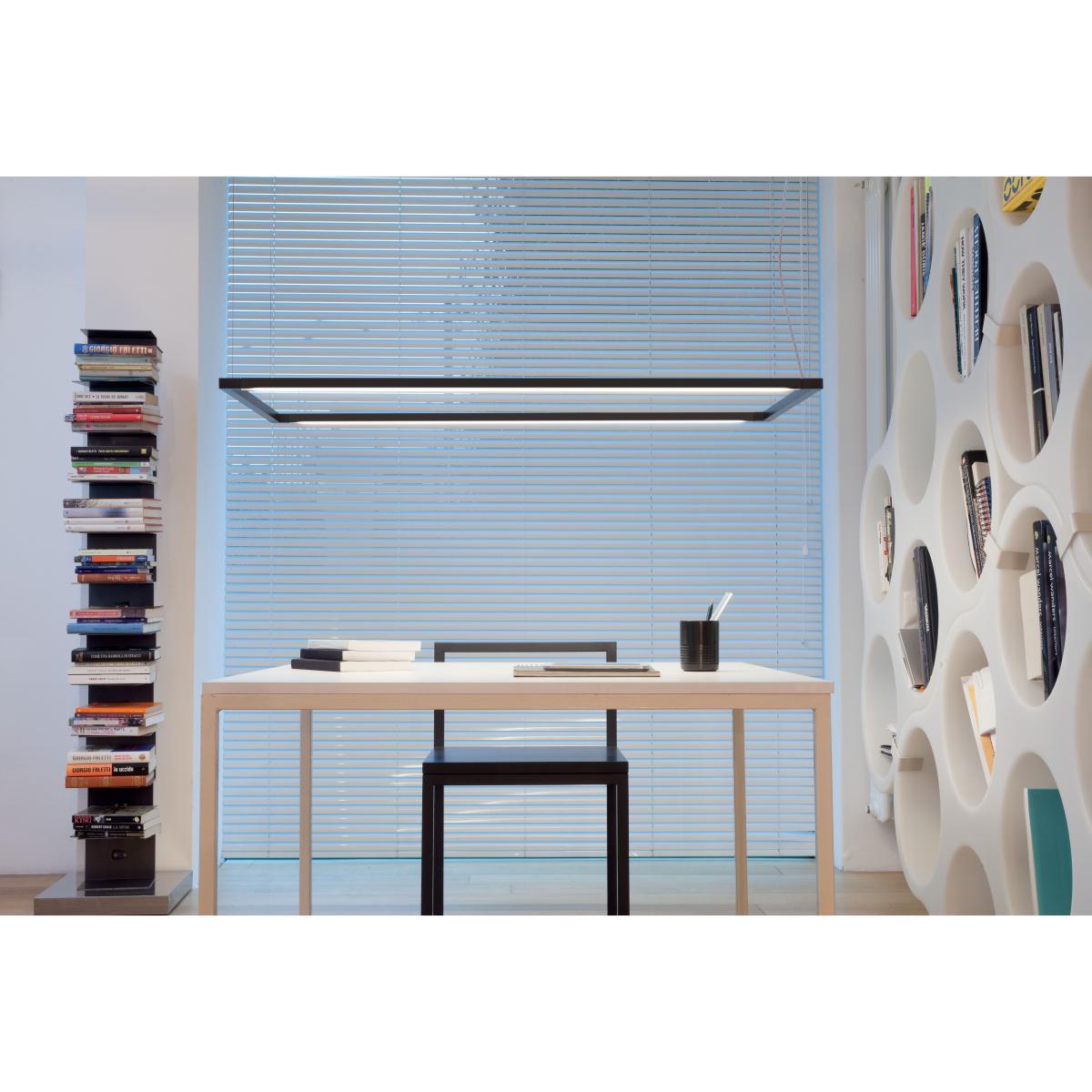 Spigolo Horizontal LED Pendant - / 114 x 58 cm - Adjustable light by Nemo Black – image 2