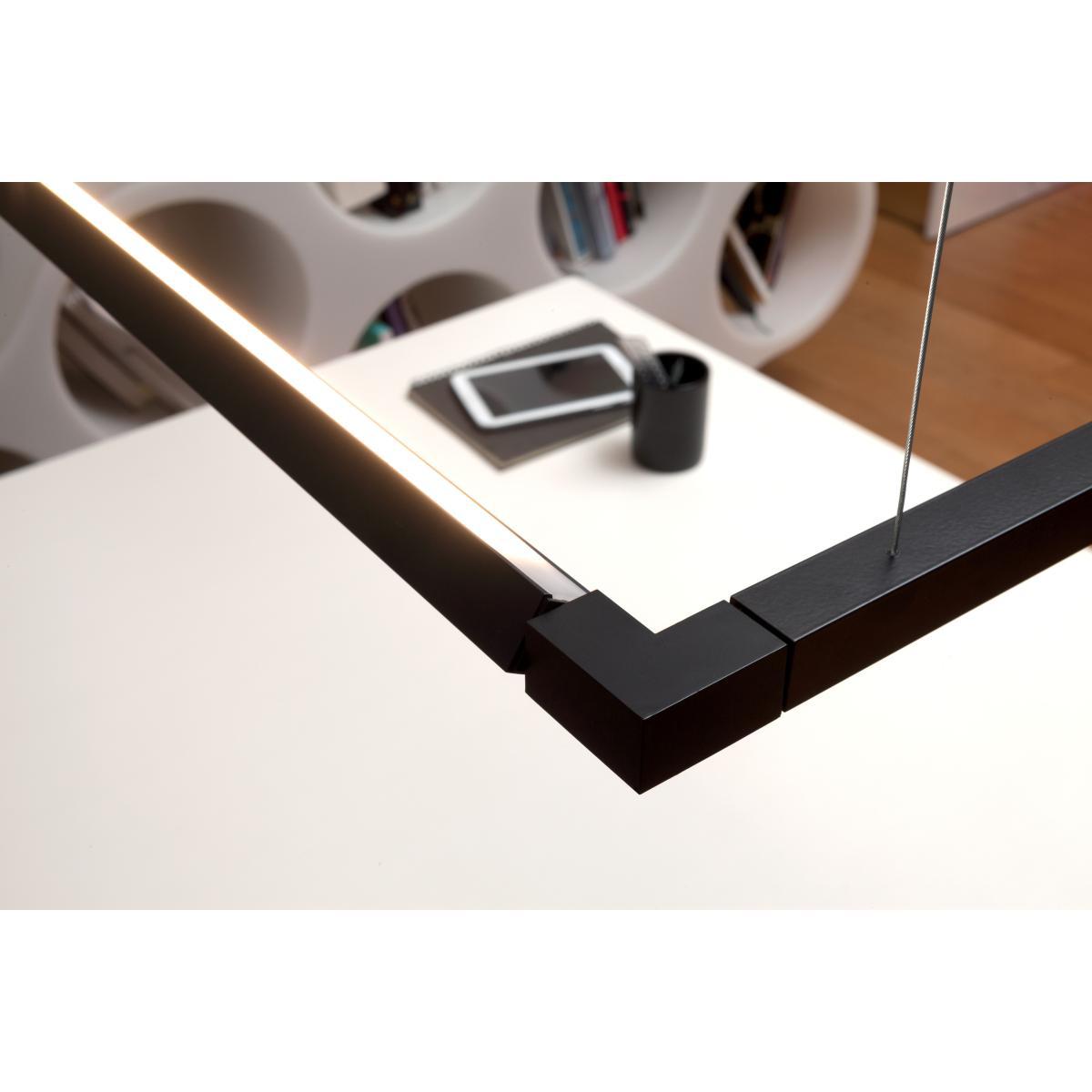 Spigolo Horizontal LED Pendant - / 114 x 58 cm - Adjustable light by Nemo Black – image 3