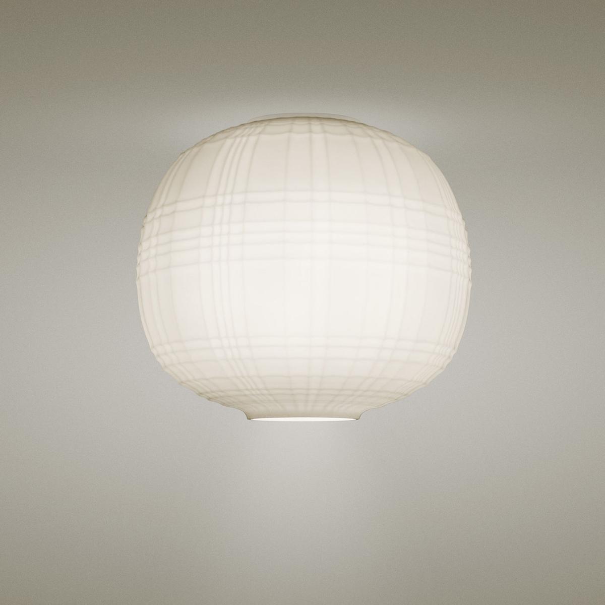 Tartan Ceiling light glass white / Ø 40 x H 35 cm - Blown glass - Foscarini – image 3