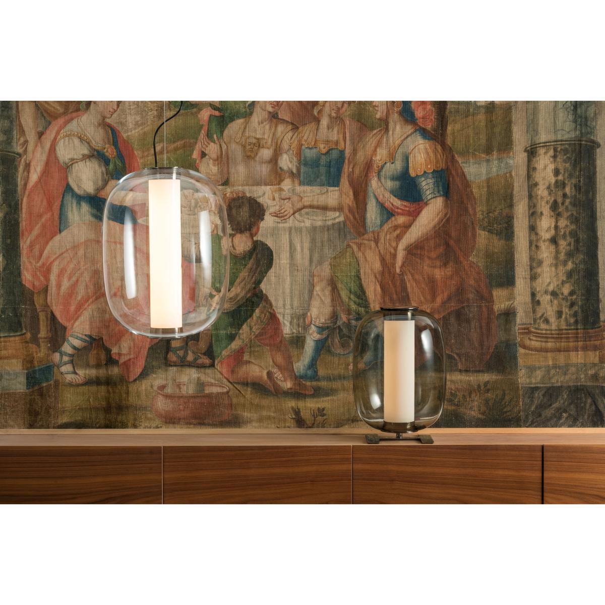 Meridiano Grande Pendant - / LED - H 54 cm by Fontana Arte Transparent – image 2