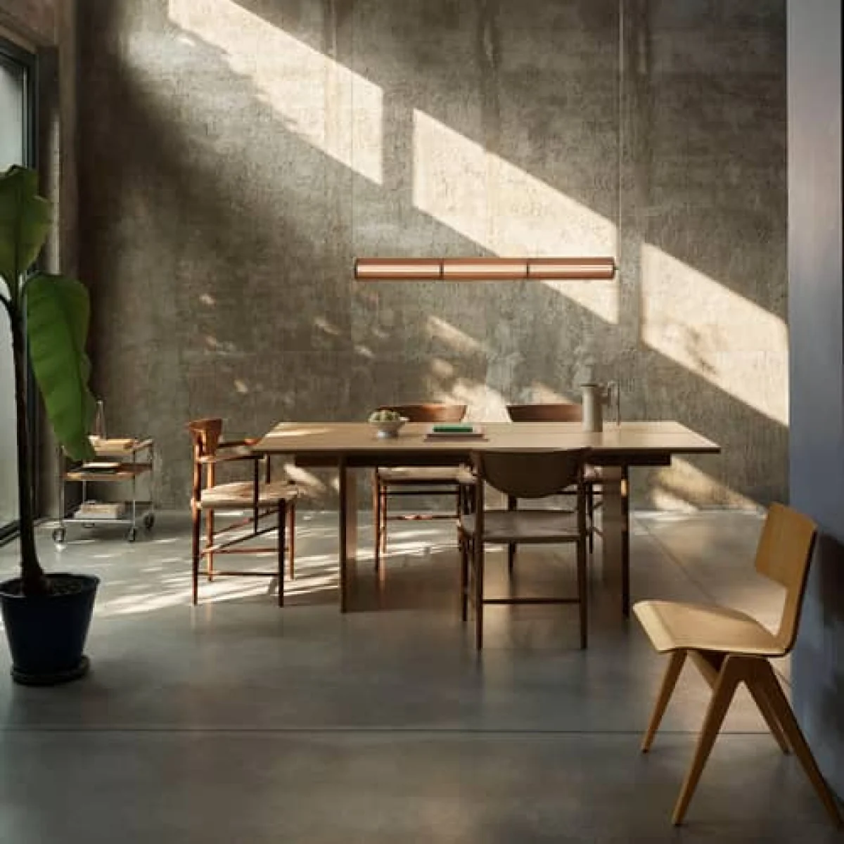 Numbra TY1 LED Pendant natural wood / L 122 cm - Can be placed horizontally or vertically - &tradition – image 3