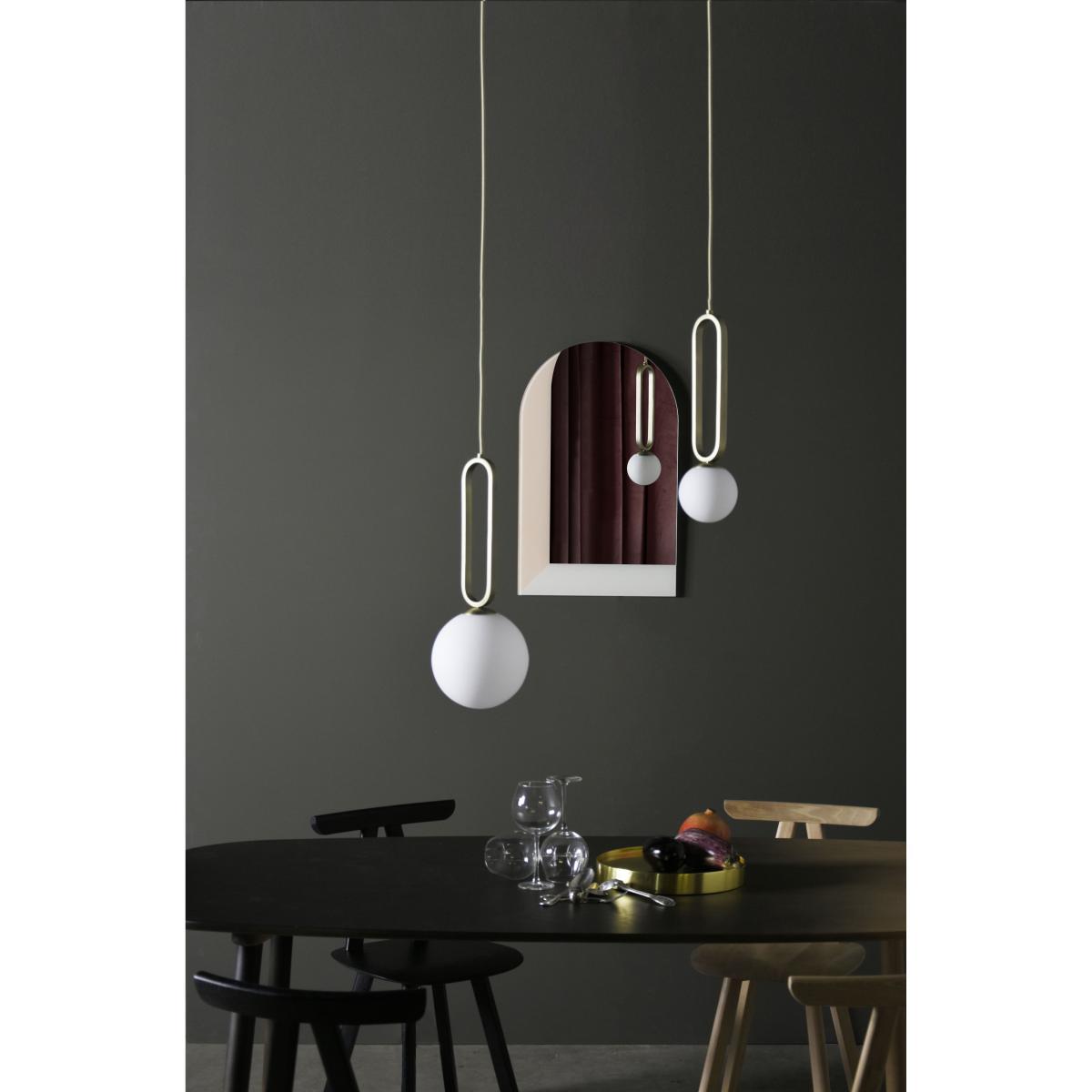 Cime Large Pendant - / Ø 20 x H 50 cm by ENOstudio White/Silver/Metal – image 4