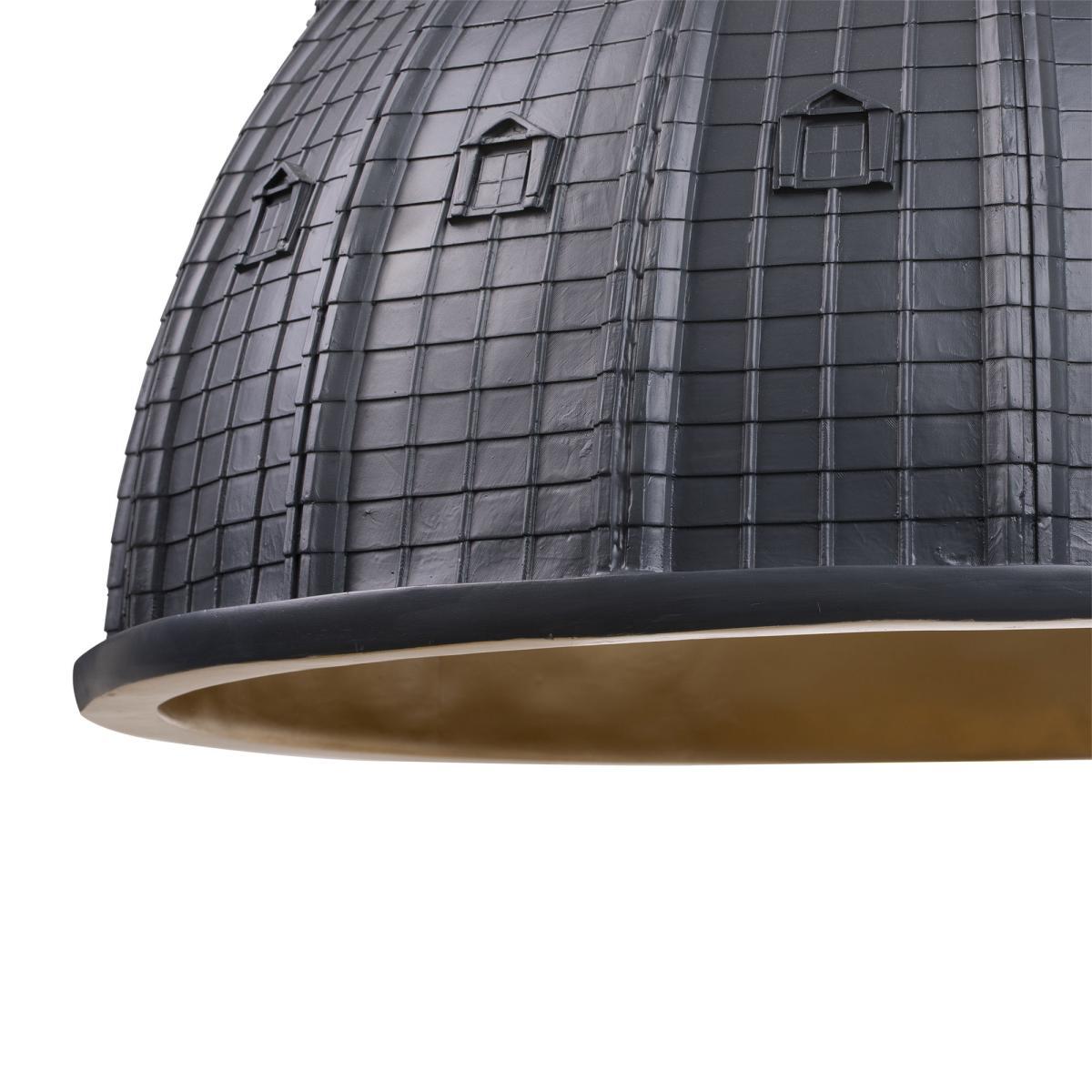 Cupolone LED Pendant - / Saint Peter’s Basilica dome - Ø 70 cm - Resin by Seletti Black/Gold – image 3