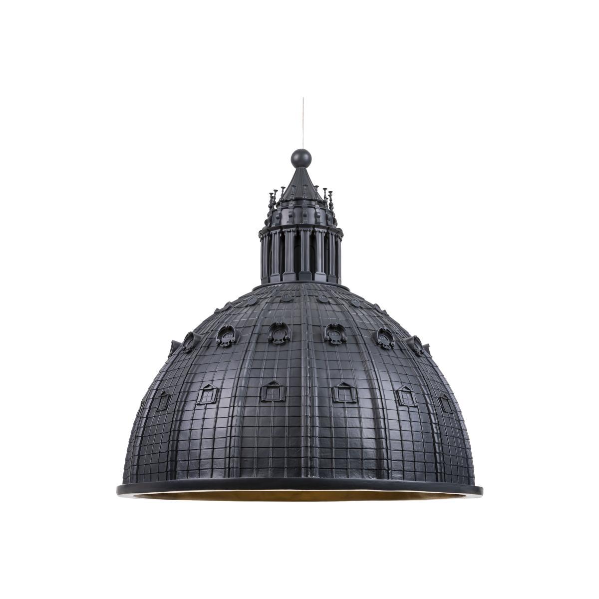 Cupolone LED Pendant - / Saint Peter’s Basilica dome - Ø 70 cm - Resin by Seletti Black/Gold – image 1