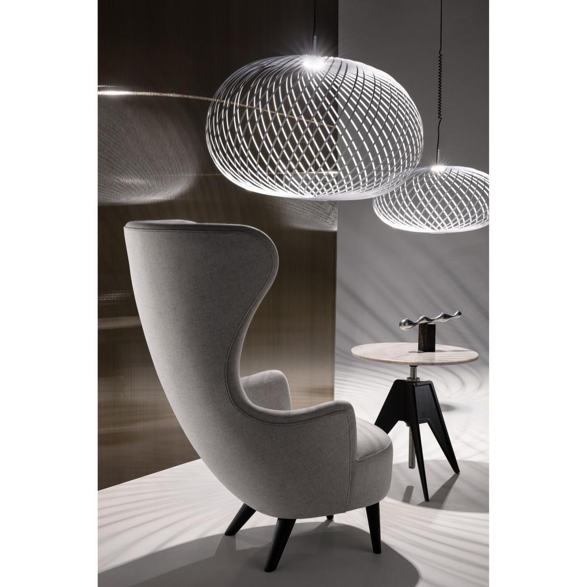 Spring Medium LED Pendant - / Ø 79 x H 45 cm - Adjustable steel strips by Tom Dixon White – image 2