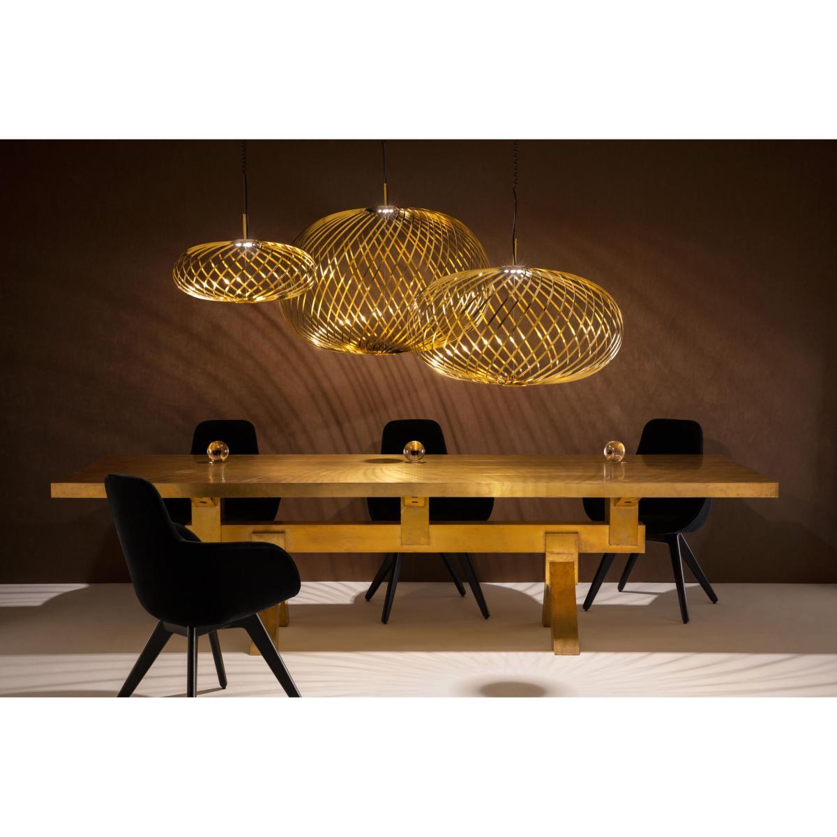 Spring Medium LED Pendant - / Ø 79 x H 45 cm - Adjustable steel strips by Tom Dixon White – image 4