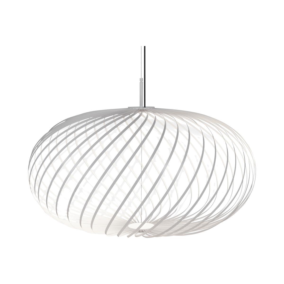 Spring Medium LED Pendant - / Ø 79 x H 45 cm - Adjustable steel strips by Tom Dixon White – image 1