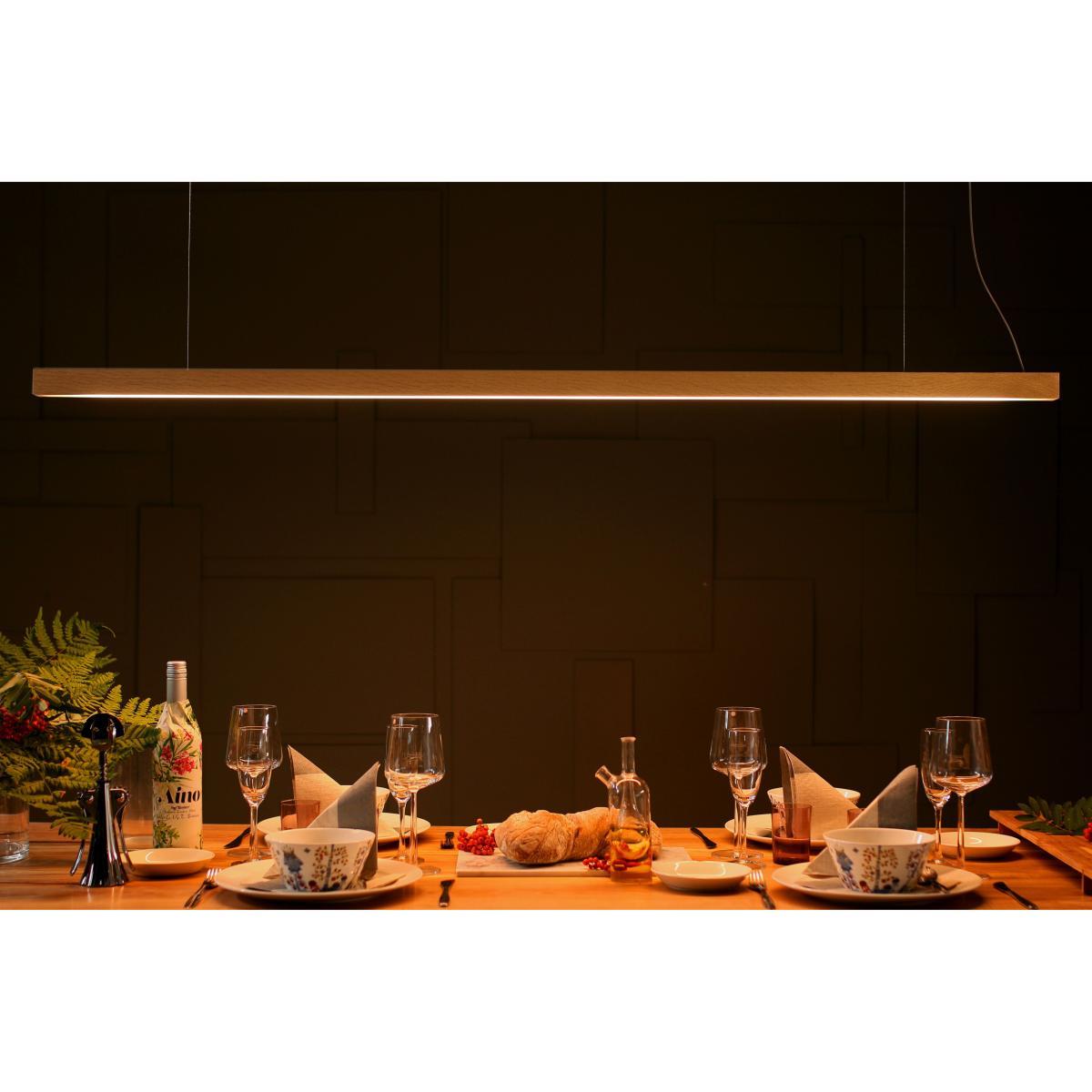 Led40 Pendant - / L 70 cm - Oak by Tunto Natural wood – image 3