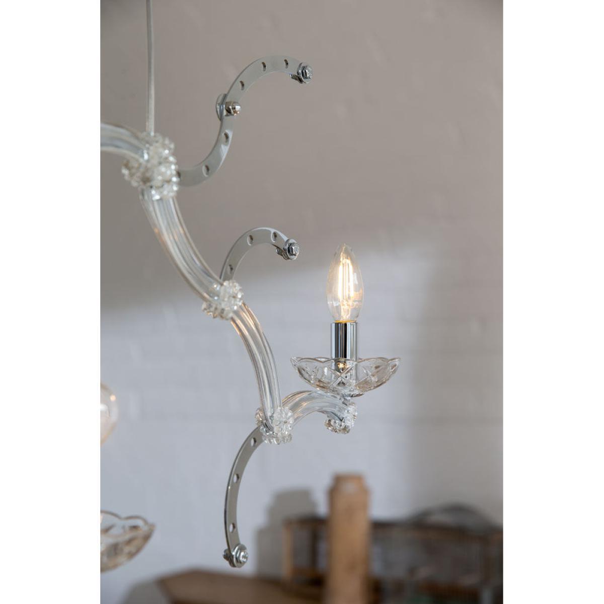 Ghebo Pendant - / Glass & Metal - L 83 x H 50 cm by Karman Metal – image 3