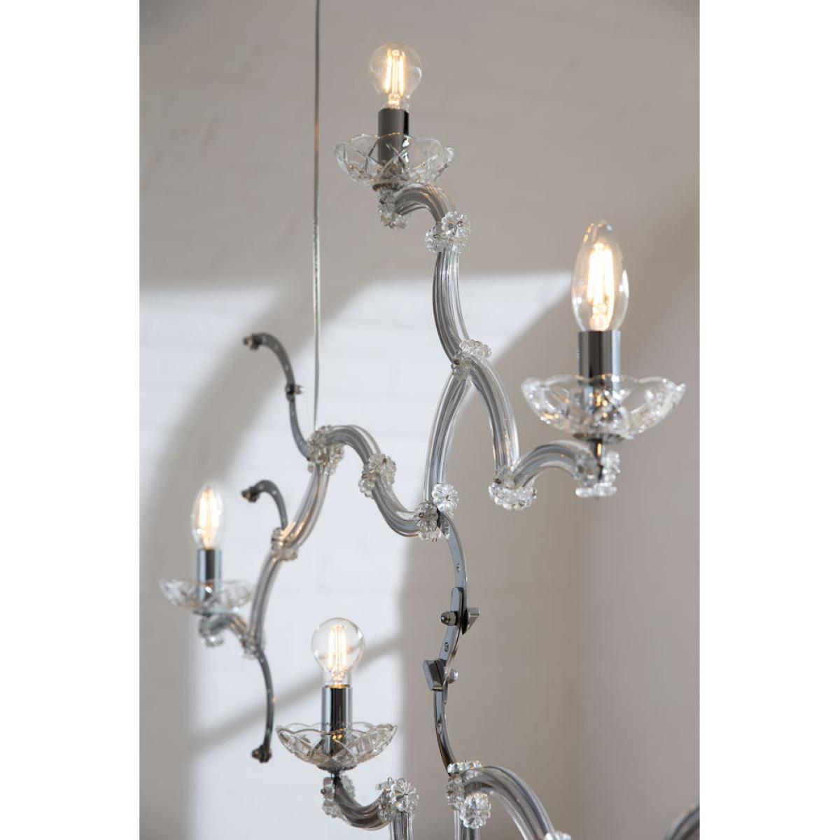 Ghebo Pendant - / Glass & Metal - L 83 x H 50 cm by Karman Metal – image 4