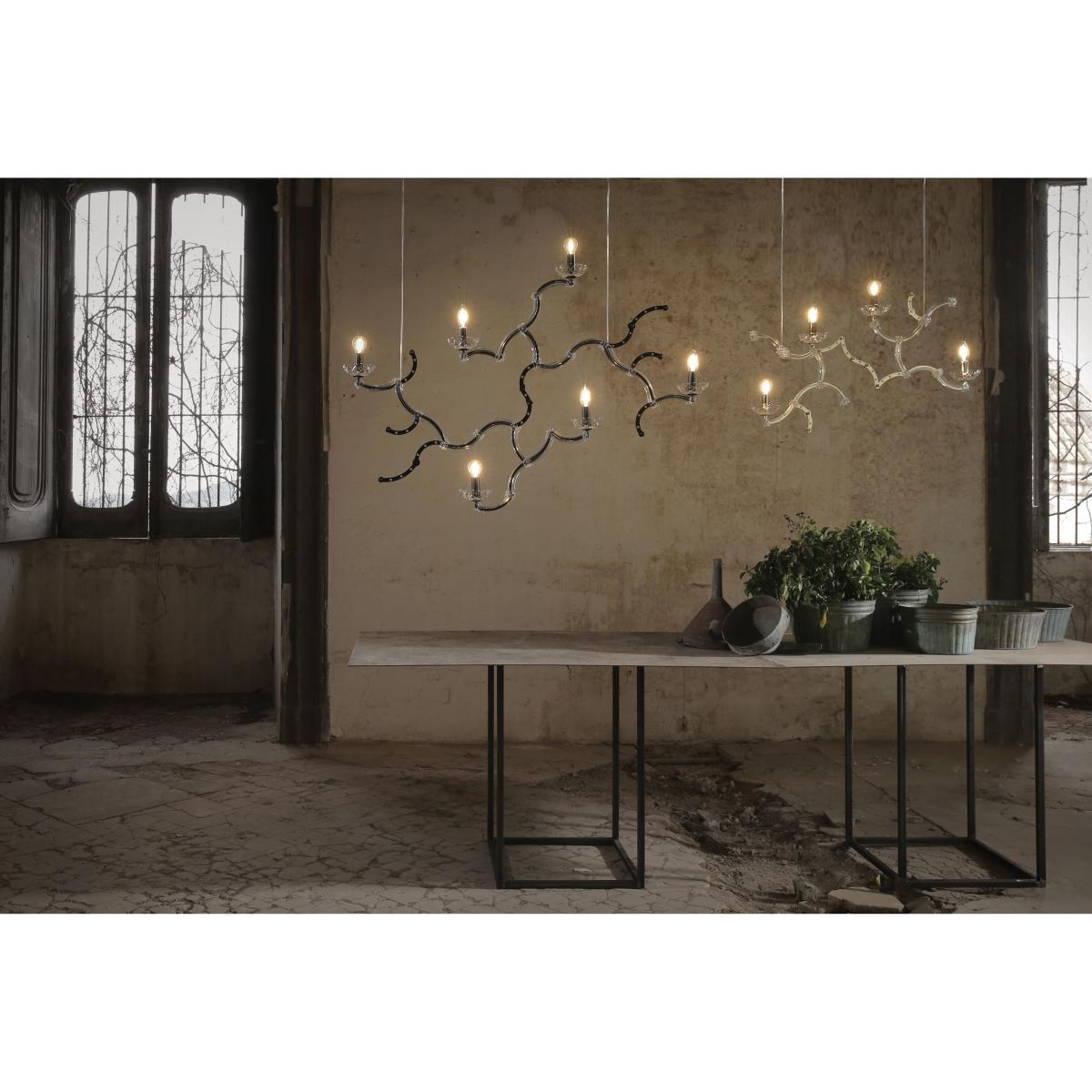 Ghebo Pendant - / Glass & Metal - L 83 x H 50 cm by Karman Metal – image 5